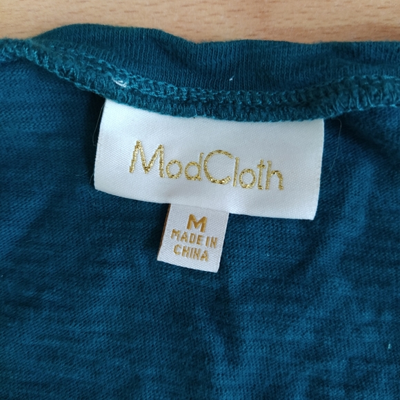 ModCloth blue tie waist summer tank - Picture 2 of 2